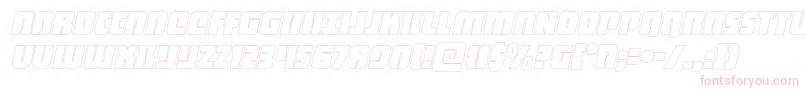 heavyfalconoutital Font – Pink Fonts on White Background