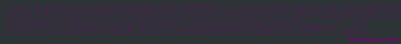 heavyfalconoutital Font – Purple Fonts on Black Background