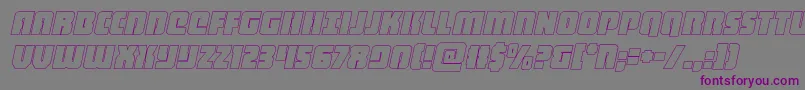 heavyfalconoutital Font – Purple Fonts on Gray Background