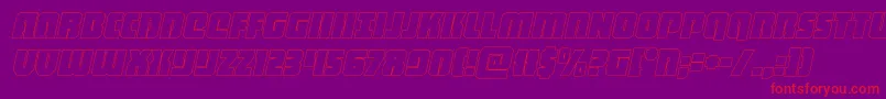 heavyfalconoutital Font – Red Fonts on Purple Background