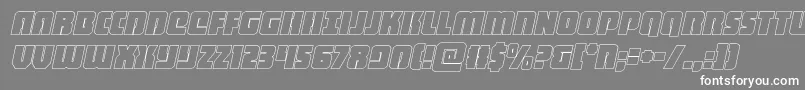 フォントheavyfalconoutital – 灰色の背景に白い文字