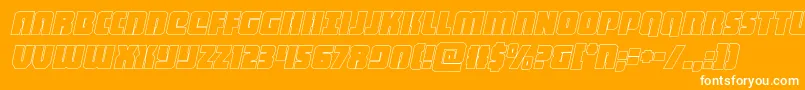 heavyfalconoutital Font – White Fonts on Orange Background