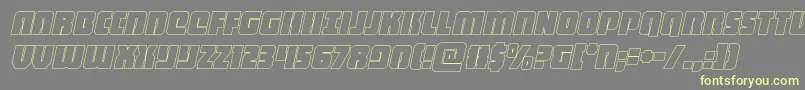 heavyfalconoutital Font – Yellow Fonts on Gray Background