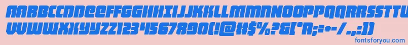 heavyfalconsemital Font – Blue Fonts on Pink Background