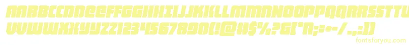 heavyfalconsemital Font – Yellow Fonts on White Background