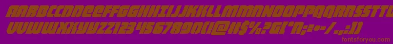 heavyfalconsuperital Font – Brown Fonts on Purple Background