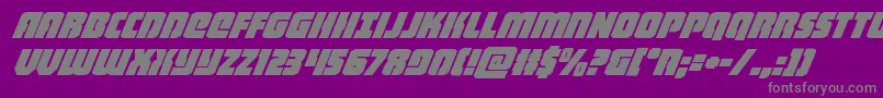 heavyfalconsuperital Font – Gray Fonts on Purple Background