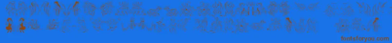 Fabulous Font – Brown Fonts on Blue Background