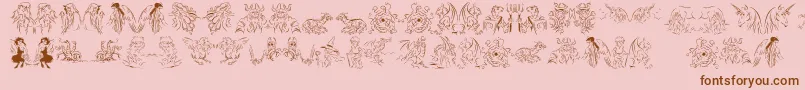 Fabulous Font – Brown Fonts on Pink Background