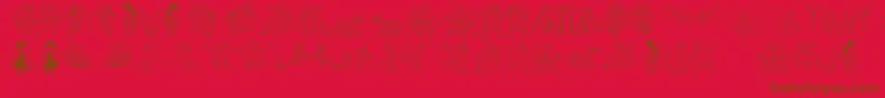 Fabulous Font – Brown Fonts on Red Background