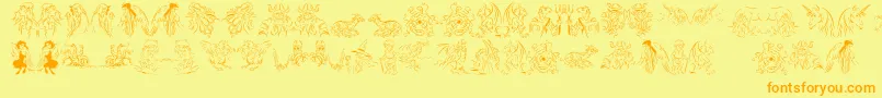 Fabulous Font – Orange Fonts on Yellow Background