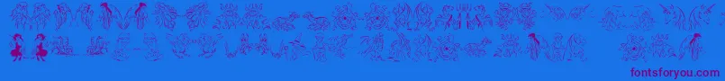 Fabulous Font – Purple Fonts on Blue Background