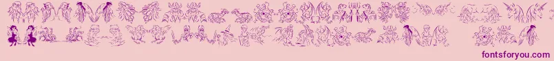 Fabulous Font – Purple Fonts on Pink Background