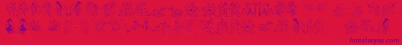 Шрифт Fabulous – фиолетовые шрифты на красном фоне