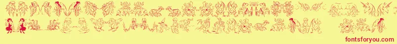 Fabulous Font – Red Fonts on Yellow Background