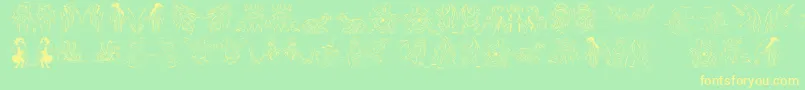 Fabulous Font – Yellow Fonts on Green Background