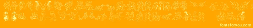 Fabulous Font – Yellow Fonts on Orange Background