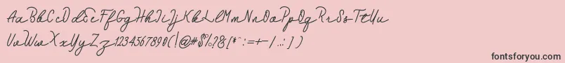 Hebrida Font – Black Fonts on Pink Background