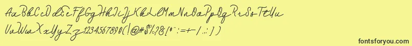 Hebrida Font – Black Fonts on Yellow Background