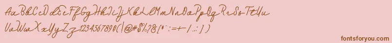 Hebrida Font – Brown Fonts on Pink Background