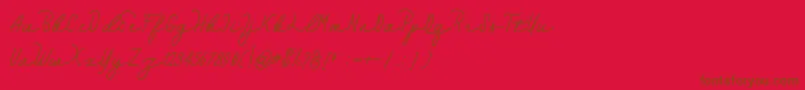 Hebrida Font – Brown Fonts on Red Background