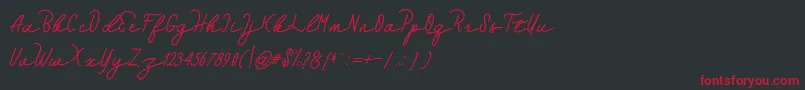 Hebrida Font – Red Fonts on Black Background