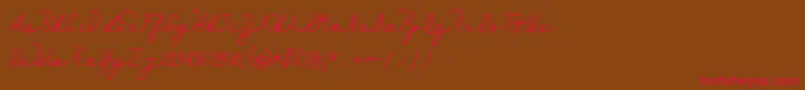 Hebrida Font – Red Fonts on Brown Background