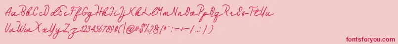 Hebrida Font – Red Fonts on Pink Background