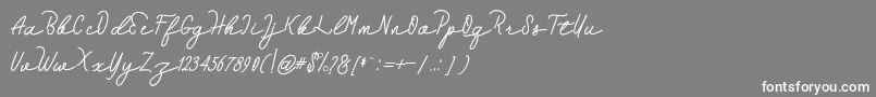フォントHebrida – 灰色の背景に白い文字