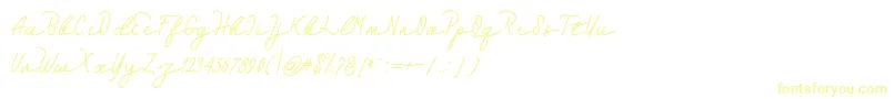 Hebrida-Schriftart – Gelbe Schriften