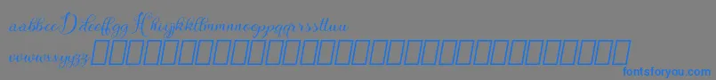 Hebydia Demo Font – Blue Fonts on Gray Background
