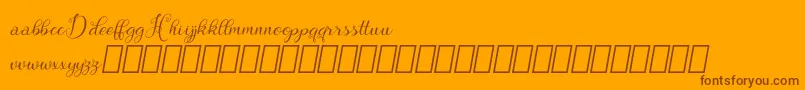 Hebydia Demo Font – Brown Fonts on Orange Background
