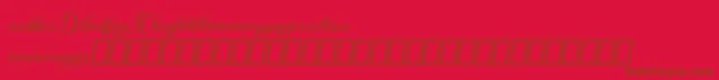 Hebydia Demo Font – Brown Fonts on Red Background