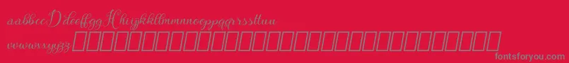 Hebydia Demo Font – Gray Fonts on Red Background