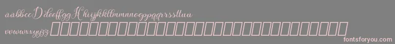Hebydia Demo-Schriftart – Rosa Schriften auf grauem Hintergrund