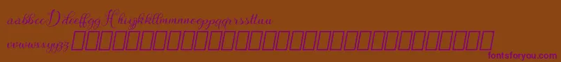 Hebydia Demo Font – Purple Fonts on Brown Background