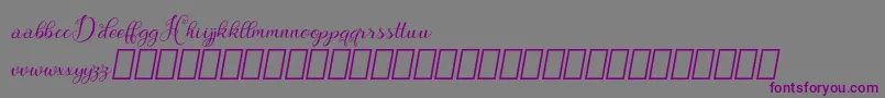 Hebydia Demo Font – Purple Fonts on Gray Background