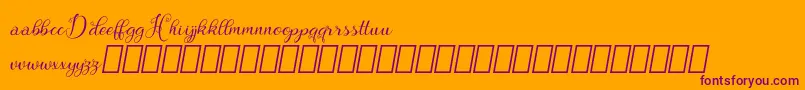 Hebydia Demo Font – Purple Fonts on Orange Background