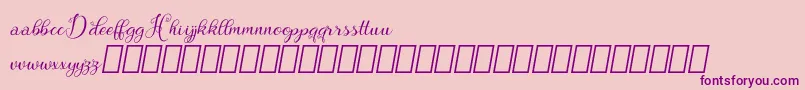 Hebydia Demo Font – Purple Fonts on Pink Background