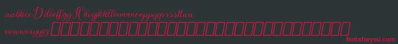 Hebydia Demo-Schriftart – Rote Schriften auf schwarzem Hintergrund