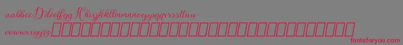 Hebydia Demo Font – Red Fonts on Gray Background