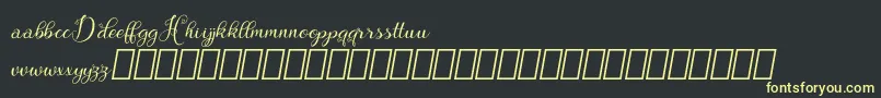 Hebydia Demo Font – Yellow Fonts on Black Background