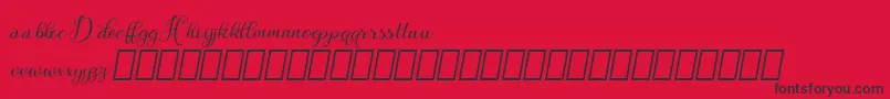Hebydia Demo Font – Black Fonts on Red Background