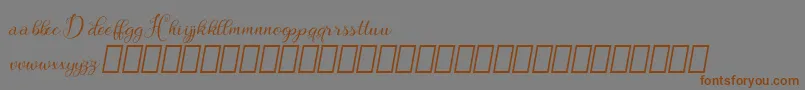 Hebydia Demo Font – Brown Fonts on Gray Background