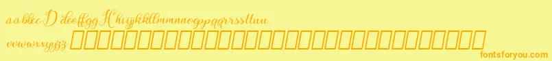 More about Hebydia Demo Font Hebydia Demo Font – Orange Fonts on Yellow Background
