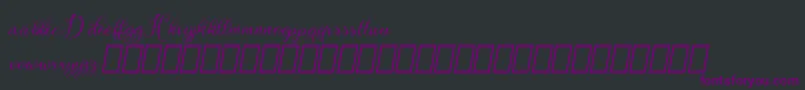 Weitere Informationen zur Hebydia Demo-Schriftart Hebydia Demo-Schriftart – Violette Schriften auf schwarzem Hintergrund