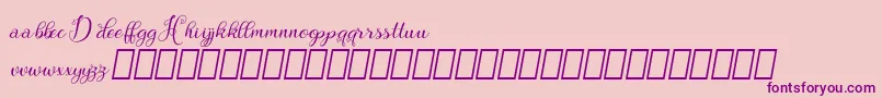 Hebydia Demo Font – Purple Fonts on Pink Background