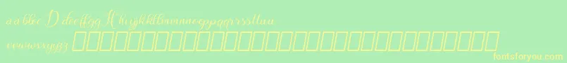 More about Hebydia Demo Font Hebydia Demo Font – Yellow Fonts on Green Background