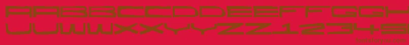 Hecatombe Font – Brown Fonts on Red Background