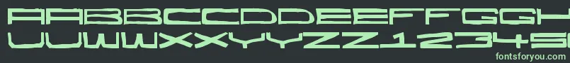 Hecatombe-fontti – vihreät fontit mustalla taustalla